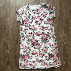 Floral crew neck dress